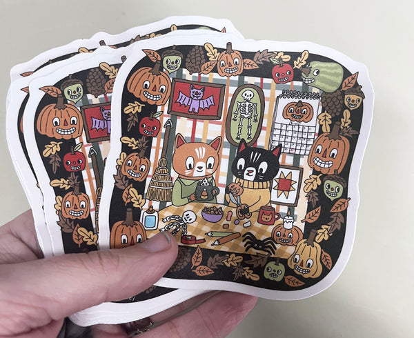 Halloween Crafts Sticker 4x4"