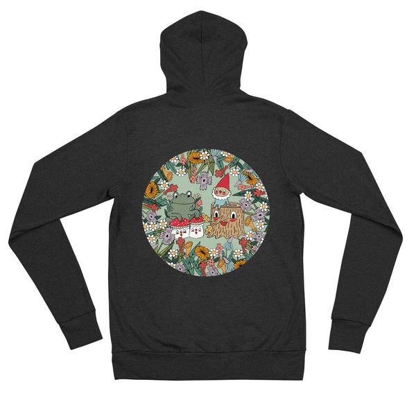 Garden Gnomes Unisex Zip Hoodie (lighter weight)