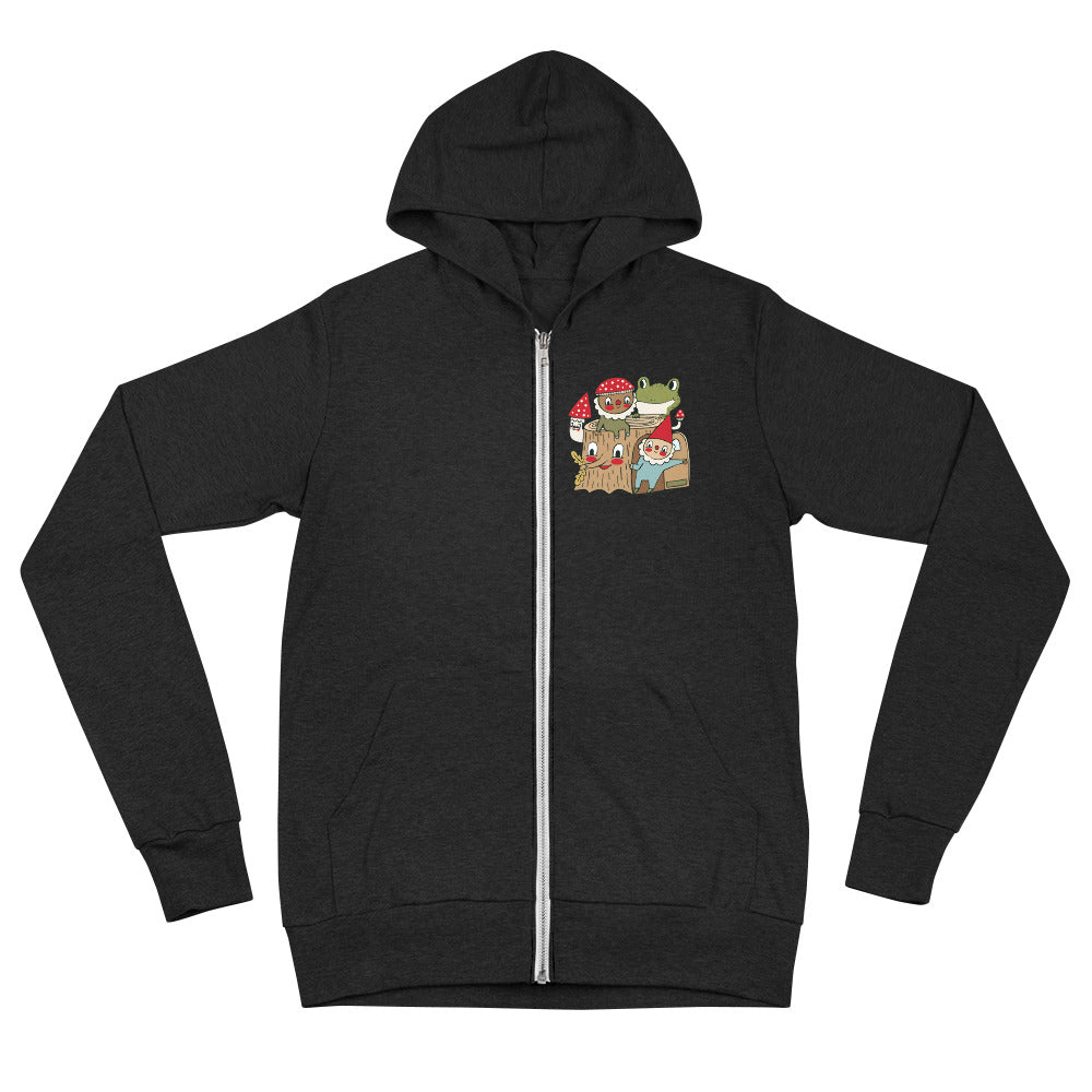 Garden Gnomes Unisex Zip Hoodie (lighter weight)