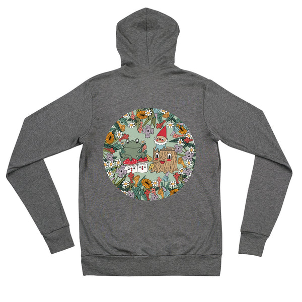 Garden Gnomes Unisex Zip Hoodie (lighter weight)