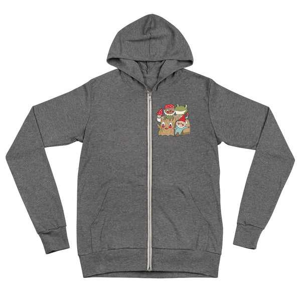 Garden Gnomes Unisex Zip Hoodie (lighter weight)