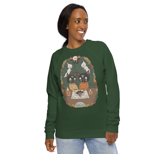 Ouija Cats Unisex Organic Raglan Sweatshirt **See size note**