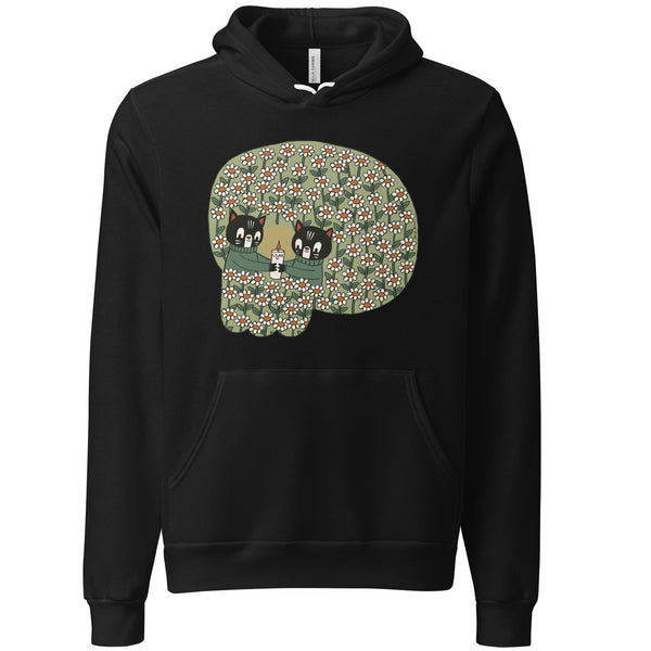 Skull Flower Field Unisex Hoodie (lighter weight)