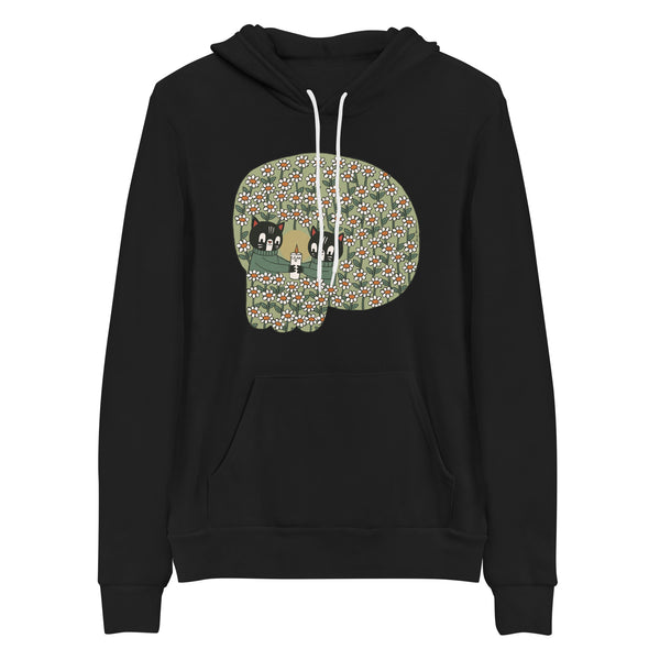 Skull Flower Field Unisex Hoodie (lighter weight)