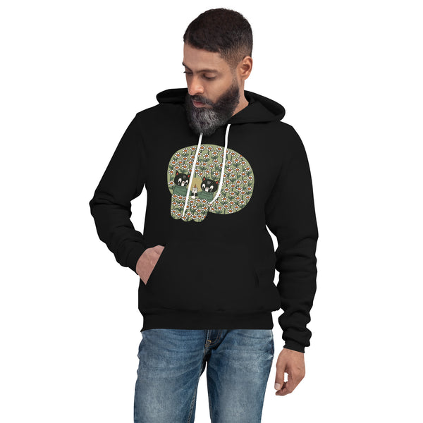 Skull Flower Field Unisex Hoodie (lighter weight)