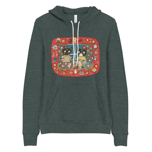 Winter Cats Unisex Hoodie (lighter weight)