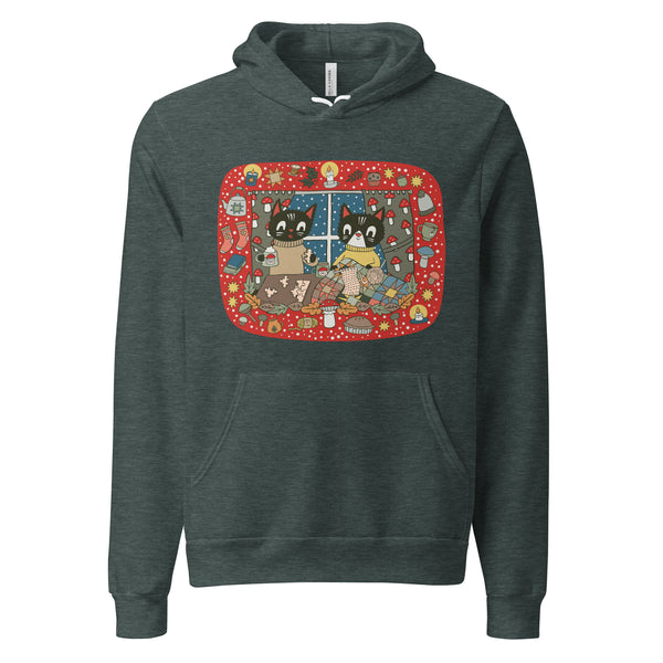 Winter Cats Unisex Hoodie (lighter weight)