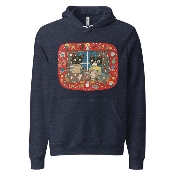 Winter Cats Unisex Hoodie (lighter weight)