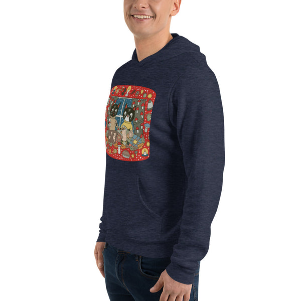 Winter Cats Unisex Hoodie (lighter weight)