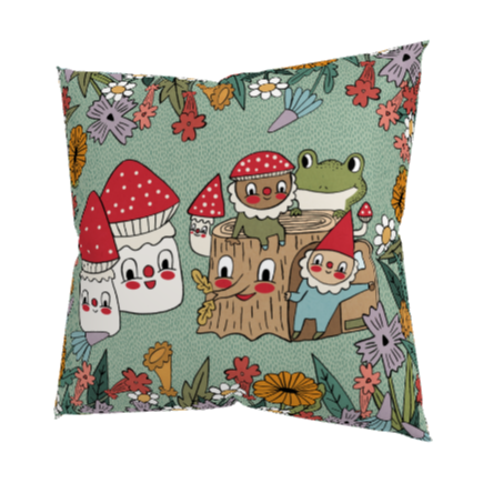 Premium Forest Gnomes Pillow Case 18"x18" CASE ONLY