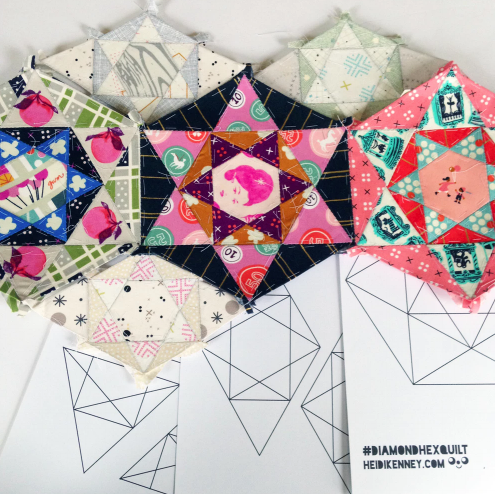 Diamond Hex Pattern Pieces PDF (digital download) – mypapercrane