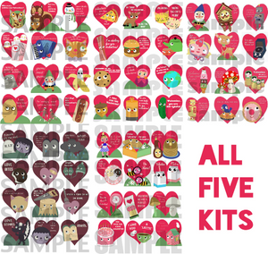 Valentine bundle 5 KITS PDF (digital download)