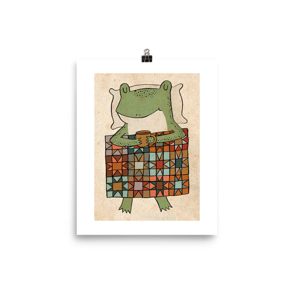 Frog Quilt Print 8x10"