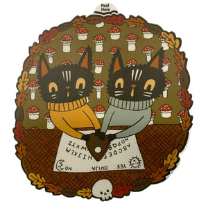 Ouija Board Cat Stickers 4”